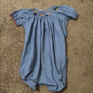 Blue Embroidered Dress